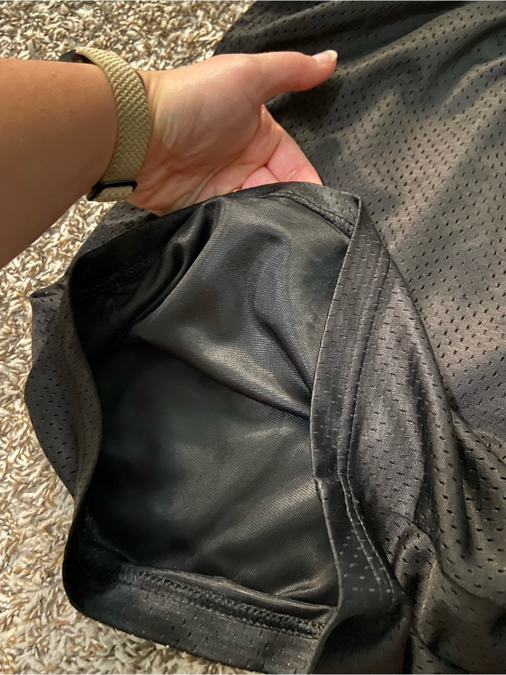 STARTER Men's Black Athletic Mesh Shorts - Picture 6 of 13